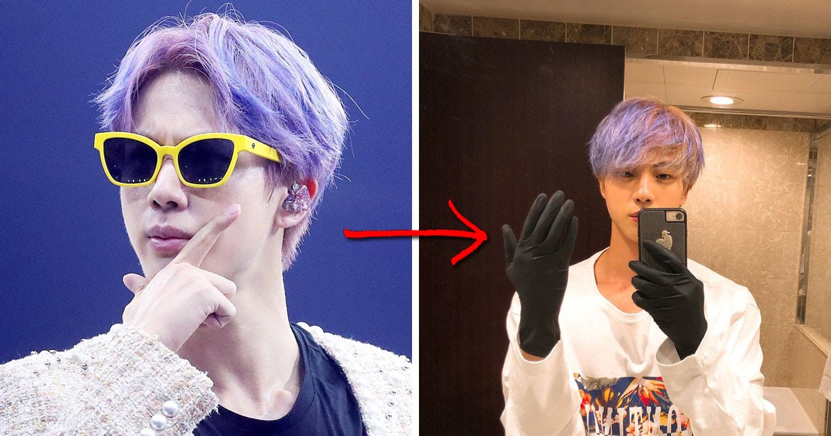 Jin Gives Fans A Behind The Scenes Look At His Lejindary Hair Dye Job