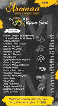 Aromaa menu 2