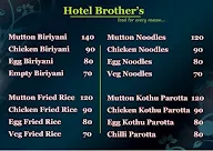 Hotel Brother's menu 1