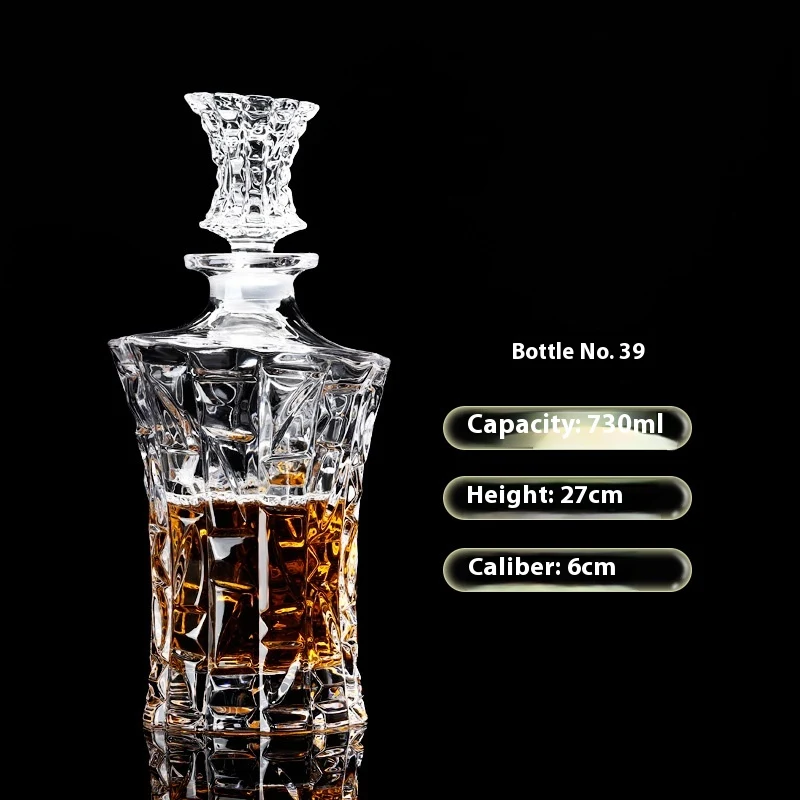 Botella de vino de cristal sellada para el hogar con tapa Conserva el sabor, hermética y elegante, ideal para vinos y licores.