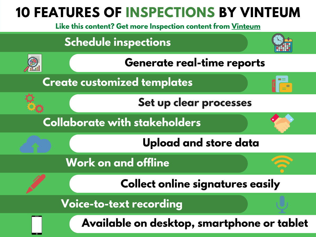 List of 10 features of Inspections by Vinteum