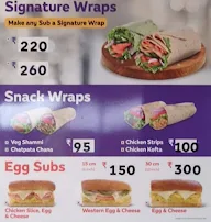 Subway menu 3