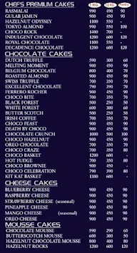 Natural Cake Stop menu 1