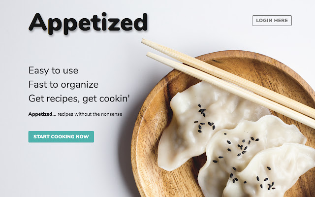 Appetized Recipe Manager chrome extension