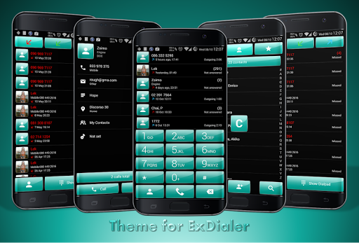 Dialer theme Gloss Green