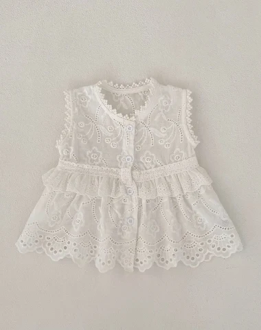 Baby Girl Sweet Princess Fan Embroi - 3