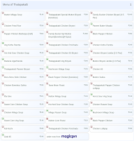 Thalapakatti menu 1