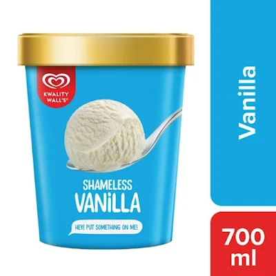 Kwality Walls Frozen Dessert - Shameless Vanilla - 700 ml