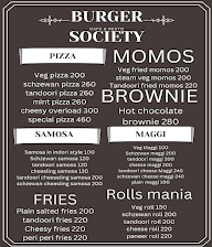 Burger Society menu 2