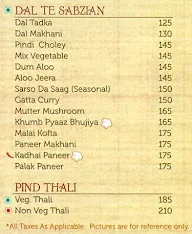 Pind Balluchi Express menu 2