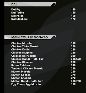 Hotel Kailash menu 