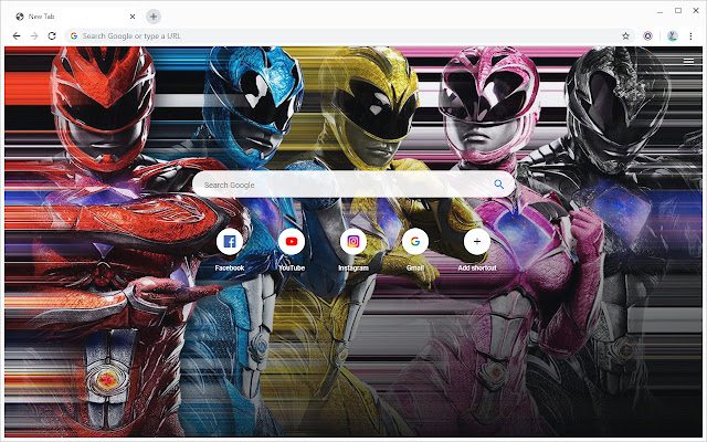 Power Rangers Baggrunde Ny fane