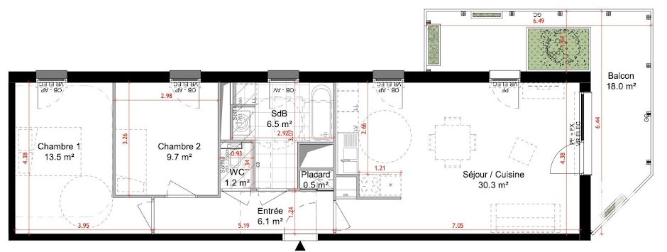 Vente appartement 3 pièces 67 m² à Lille (59000), 561 142 €