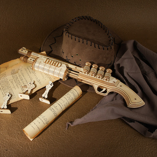 Title 4, DIY Pistol Shotgun Wooden 3D Puzzle Toy Build y...