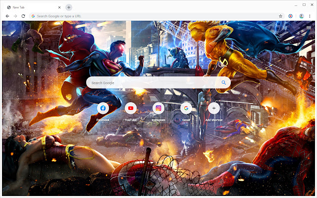 DC vs. Marvel Hintergrundbilder Neuer Tab