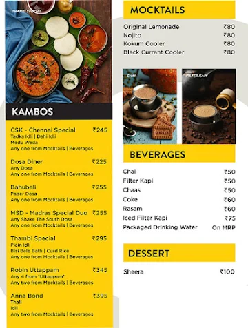 Dakshin Rasoi menu 