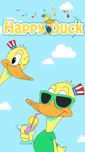 FREE-GO SMS HAPPY DUCK STICKER