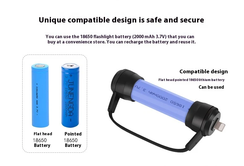 Title 8, Mini Powerbank für Notfälle. Tragbare Schnellla...