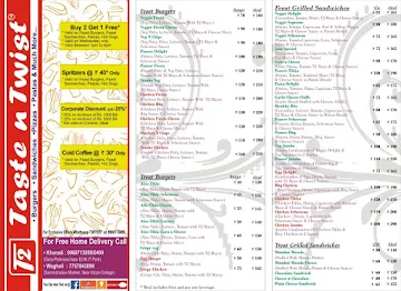 Taste N Twist menu 