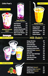 Cream Chills menu 1