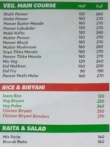 Janak Taste Budz menu 