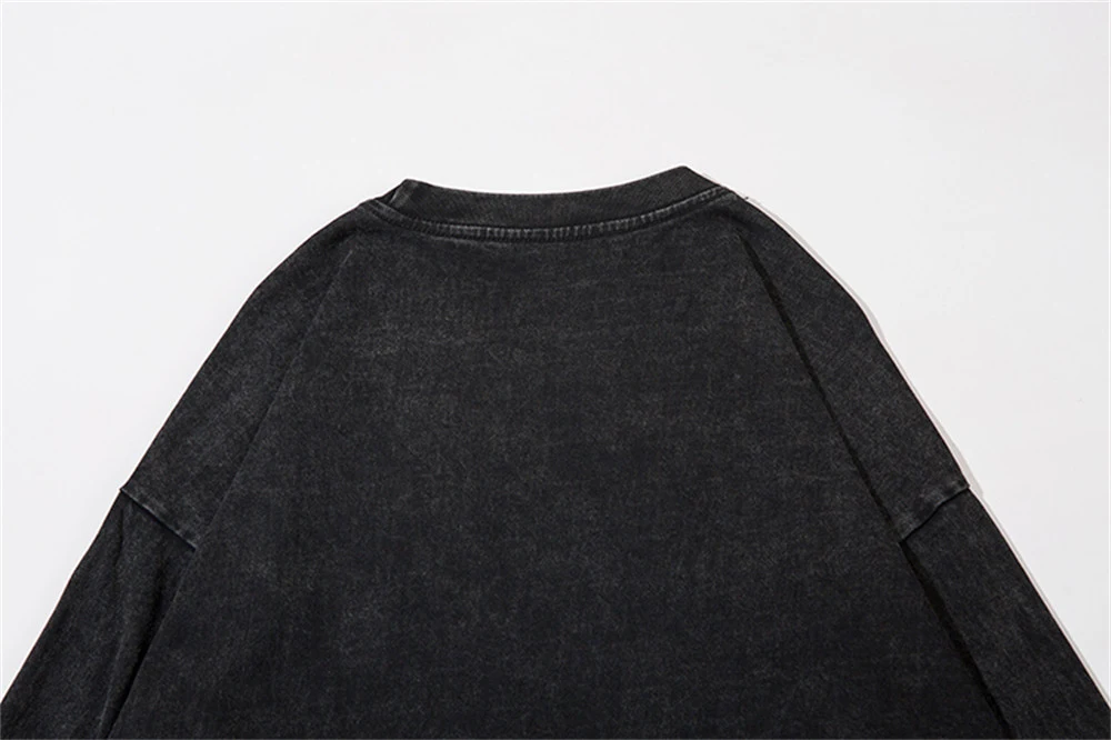 Title 4, Heren T-shirt lange mouw Amerikaans model met p...