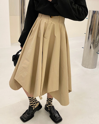 Title 5, Womens New High Waist Slim Irregular Skirt, Fl...