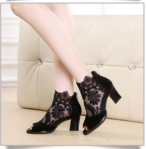 Title 3, Thick and breathable lace high heels. Experienc...