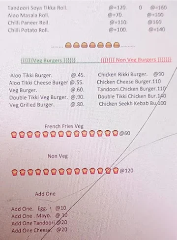 Mad Rolls menu 