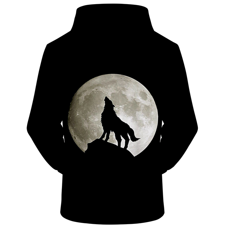 New Wolf 3D Digital Print Hoodie Sweatshirt