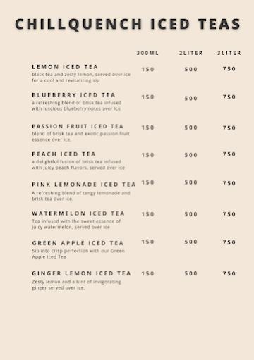 D'aromas Coffee menu 