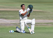 The Cape Cobras batsman Zubayr Hamza dats during day one of the Castle Lager Test Series match against Pakistan at the Wanderers in Johannesburg on January 11 2019.    