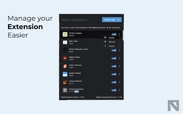 Shoji Extension Admin chrome extension