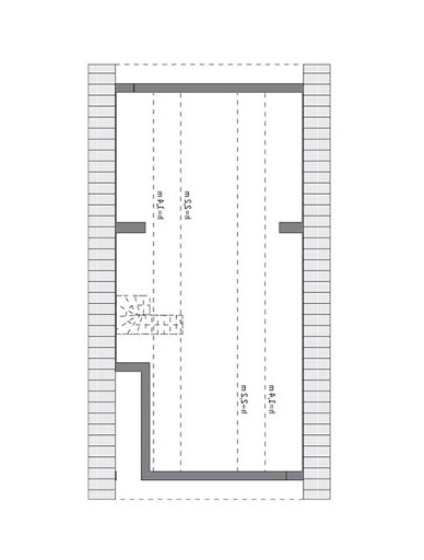 Nieodzowny - wariant II - C304b - Rzut poddasza do indywidualnej adaptacji (55,3 m2 powierzchni użytkowej)