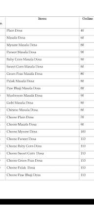 A1 99 Variety Dosa Corner menu 3