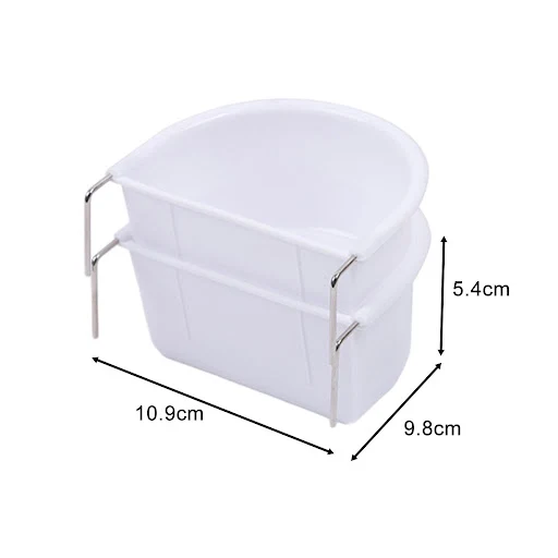 2Pcs Bird Feeding Dish Durable Bird Cage Accessories Bird Food Tray for Parakeets Conures Cockatiels Small Animals Budgi