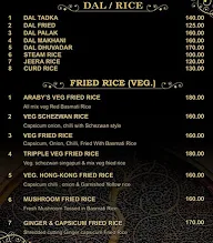 Araby's Restaurant menu 3