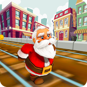 Santa Claus Gold Run for Christmas Gifts  Icon