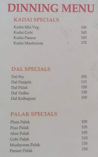 Savi Sagar menu 3