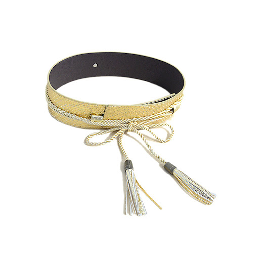 Title 7, Womens Belt Slim Snake Pattern Wide Trim