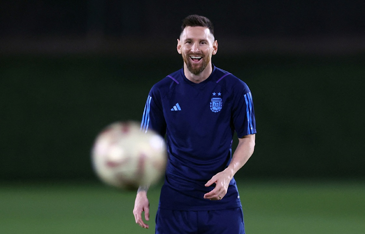 Lionel Messi during training Argentina's training session at Qatar University Training Site 3 in Doha, Qatar on December 17 2022 ahead of Sunday's World Cup final against France.