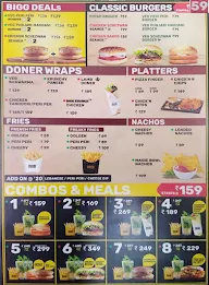 Biggies Burger menu 1