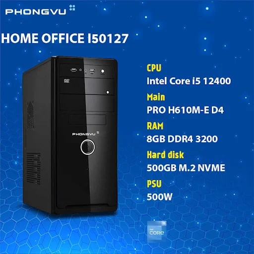 PC PV Home Office I50127 (Intel Core i5-12400/1 x 8GB/500GB SSD/Free DOS)