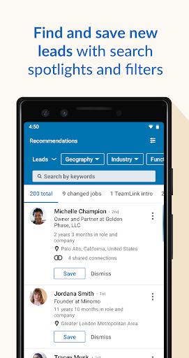 Screenshot LinkedIn Sales Navigator