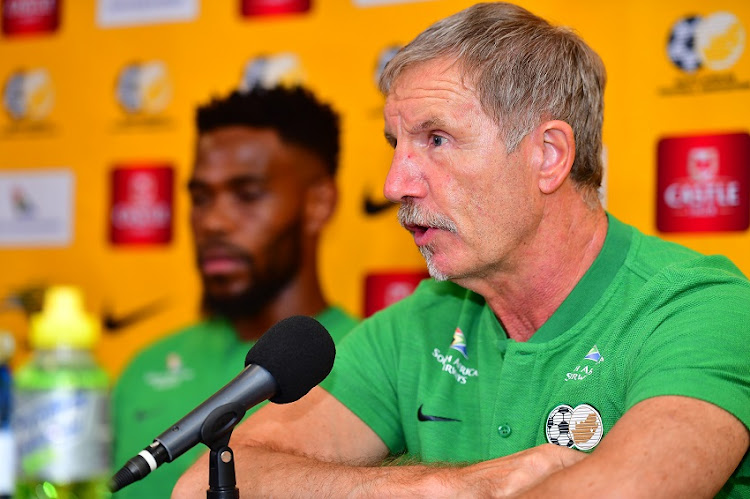 Coach Stuart Baxter during the South African national men's soccer team departure press conference at Southern Sun, OR Tambo on March 16, 2019 in Johannesburg, South Africa.