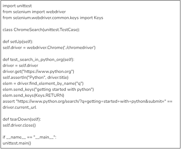 How to Integrate Selenium with Python Unit Tests?