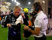 Valtteri Bottas of Finland and Mercedes GP prepares to drive on the grid before the F1 Grand Prix of Sakhir at Bahrain International Circuit on December 6 2020 in Bahrain, Bahrain.