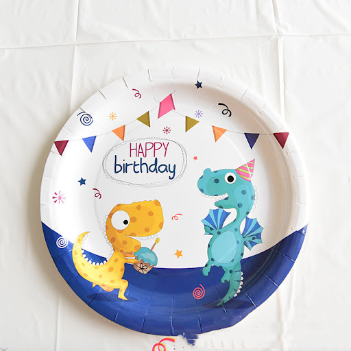 Title 6, Dinosaur Theme Party Dinner Plates for Birthday...