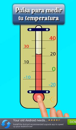 Huella termometro fiebre broma