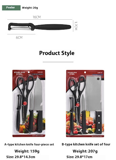 Title 2, 8-Piece Kitchen Knife Gift Box Set, Bone Cuttin...